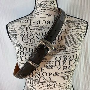 Handmade Vintage ostrich belt Silver buckle Unisex Western